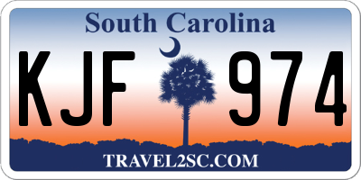SC license plate KJF974