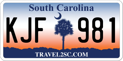 SC license plate KJF981
