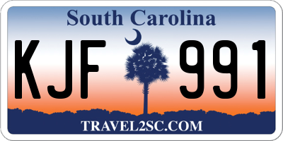 SC license plate KJF991