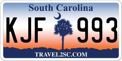 SC license plate KJF993