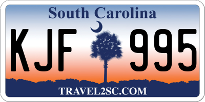 SC license plate KJF995