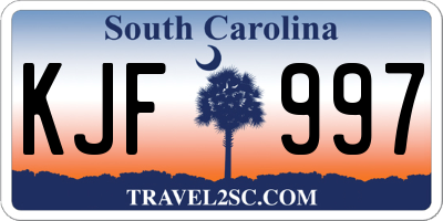 SC license plate KJF997