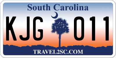 SC license plate KJG011