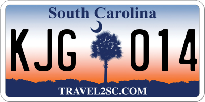 SC license plate KJG014