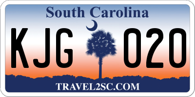 SC license plate KJG020