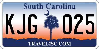 SC license plate KJG025