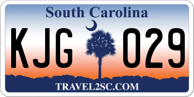 SC license plate KJG029