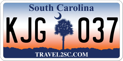 SC license plate KJG037