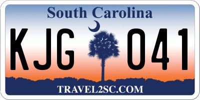 SC license plate KJG041