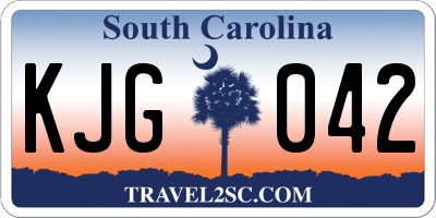 SC license plate KJG042