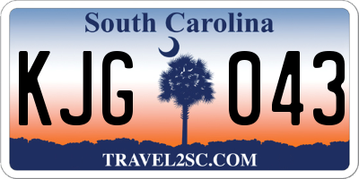 SC license plate KJG043