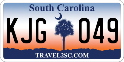 SC license plate KJG049