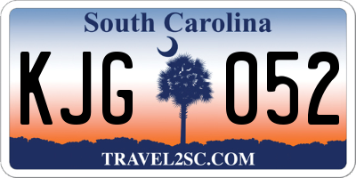 SC license plate KJG052