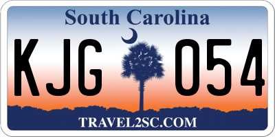 SC license plate KJG054