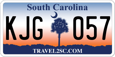 SC license plate KJG057