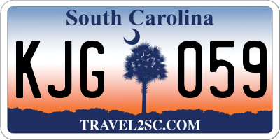 SC license plate KJG059