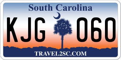 SC license plate KJG060