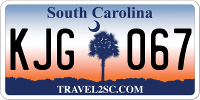 SC license plate KJG067