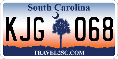 SC license plate KJG068