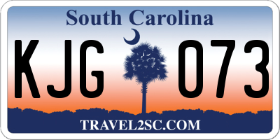 SC license plate KJG073