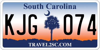 SC license plate KJG074