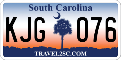 SC license plate KJG076