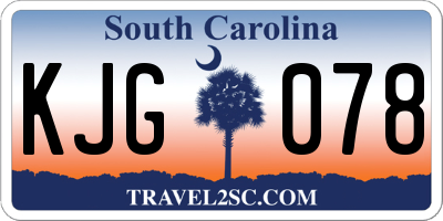 SC license plate KJG078