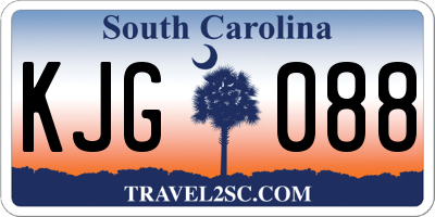 SC license plate KJG088