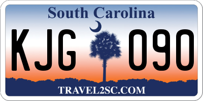 SC license plate KJG090