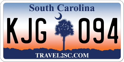 SC license plate KJG094