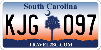 SC license plate KJG097