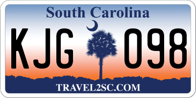 SC license plate KJG098