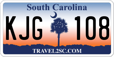 SC license plate KJG108