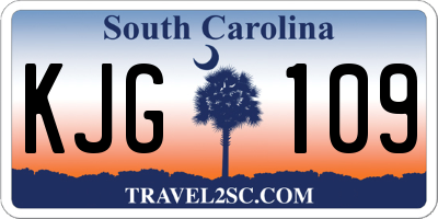 SC license plate KJG109