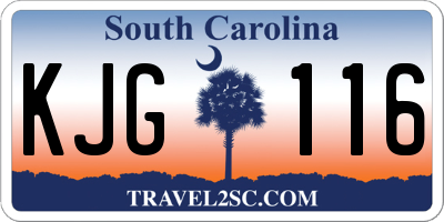 SC license plate KJG116