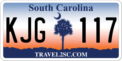 SC license plate KJG117