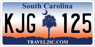 SC license plate KJG125