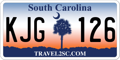 SC license plate KJG126