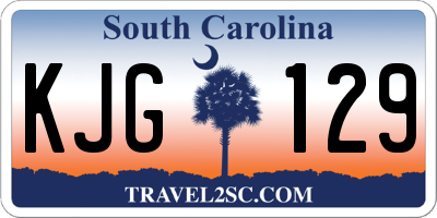 SC license plate KJG129