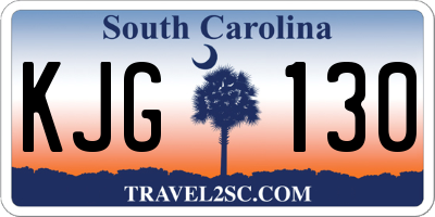 SC license plate KJG130