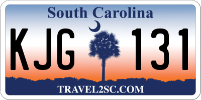 SC license plate KJG131