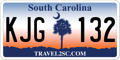 SC license plate KJG132