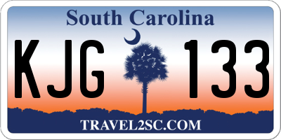 SC license plate KJG133
