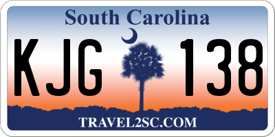 SC license plate KJG138