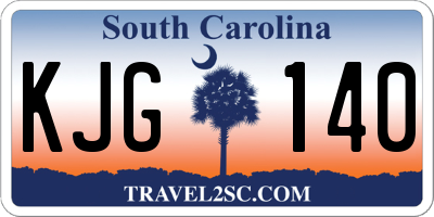 SC license plate KJG140