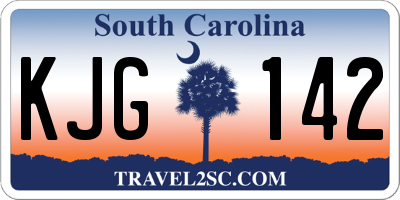 SC license plate KJG142