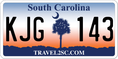 SC license plate KJG143