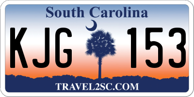 SC license plate KJG153