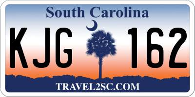 SC license plate KJG162