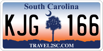 SC license plate KJG166